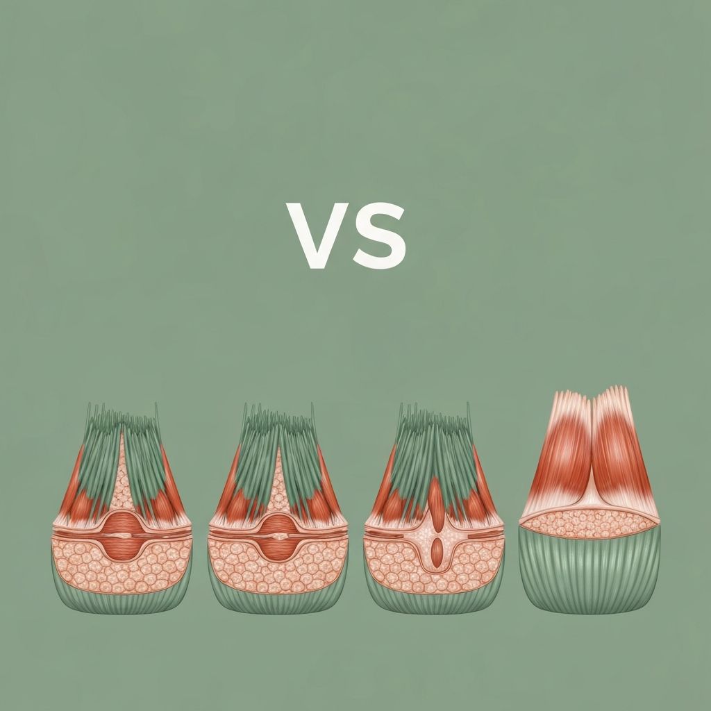 Muscle tissue composition across ages